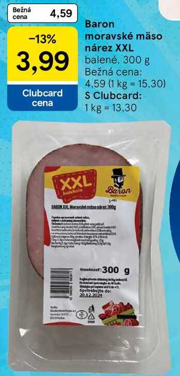Baron moravské mäso nárez XXL, 300 g