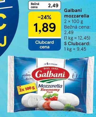 Galbani mozzarella, 2x 100 g 