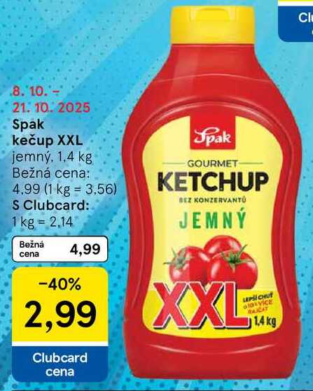 Spak kečup XXL, 1,4 kg