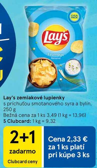 Lay's zemiakové lupienky, 250 g