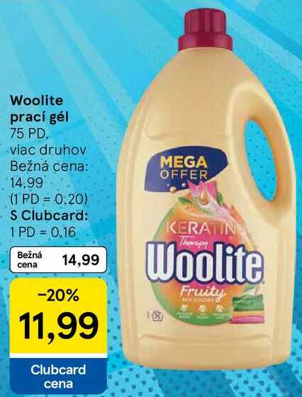 Woolite prací gél, 75 PD