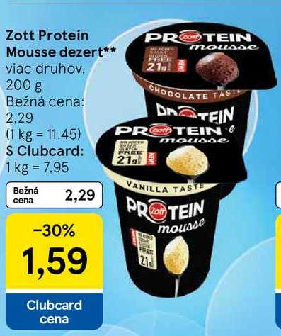 Zott Protein Mousse dezert, 200 g