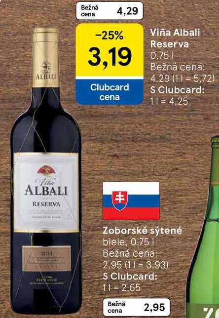 Viña Albali Reserva, 0,75 l