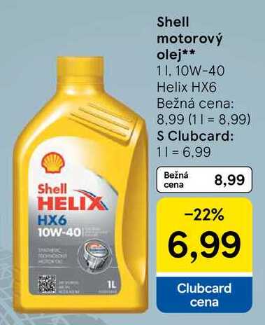 Shell motorový olej, 1 l