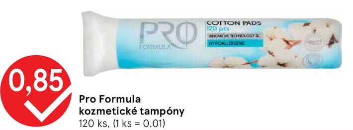 Pro Formula kozmetické tampóny, 120 ks