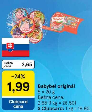 Babybel original, 5x 20 g