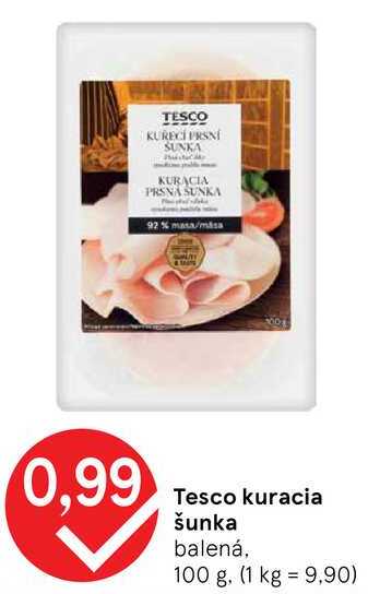 Tesco kuracia šunka, 100 g