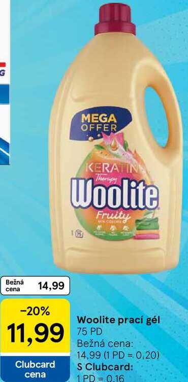 Woolite prací gél, 75 PD