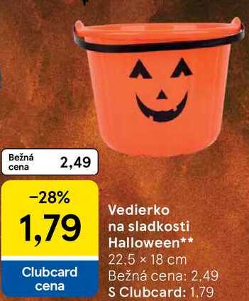 Vedierko na sladkosti Halloween
