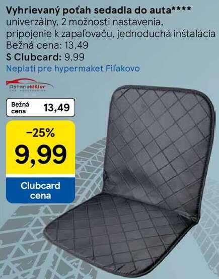 Vyhrievaný poťah sedadla do auta