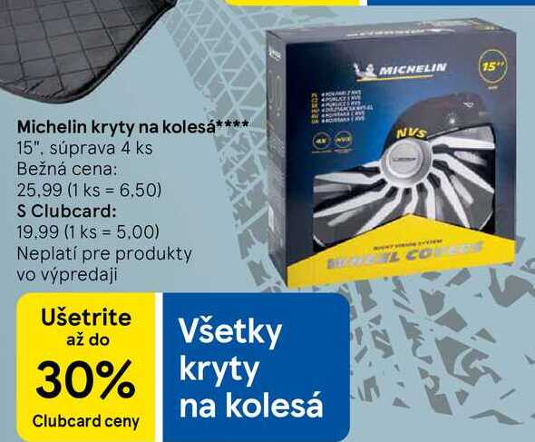 Michelin kryty na kolesá, súprava 4 ks 