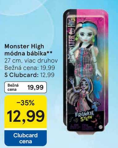 Monster High módna bábika