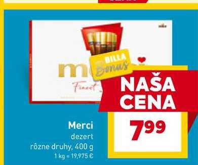 Merci dezert rôzne druhy, 400 g
