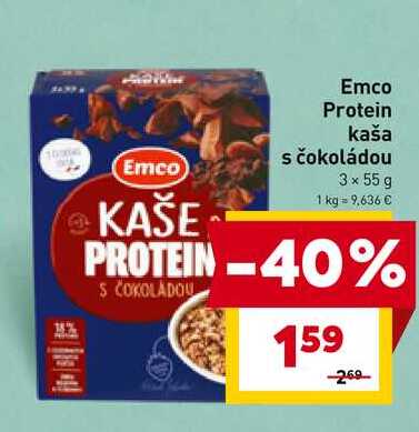 Emco Protein kaša s čokoládou 3 x 55 g
