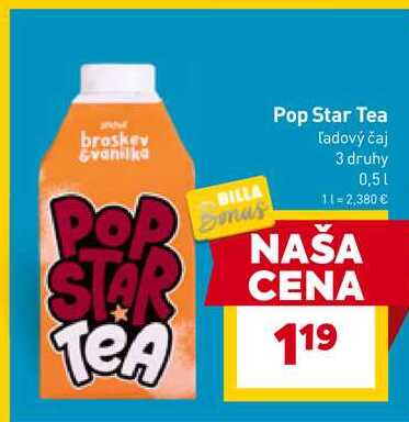 Pop Star Tea Ľadový čaj 3 druhy 0,5l