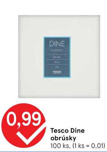 Tesco Dine obrúsky 100 ks