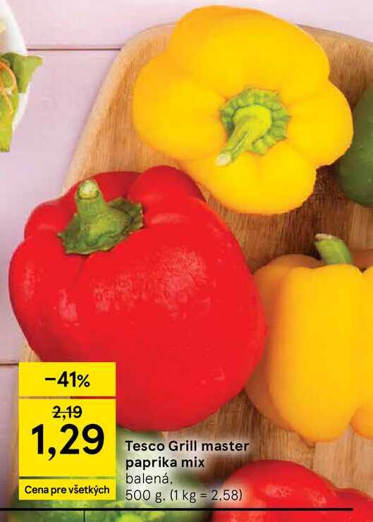 Tesco Grill master paprika mix balená 500g