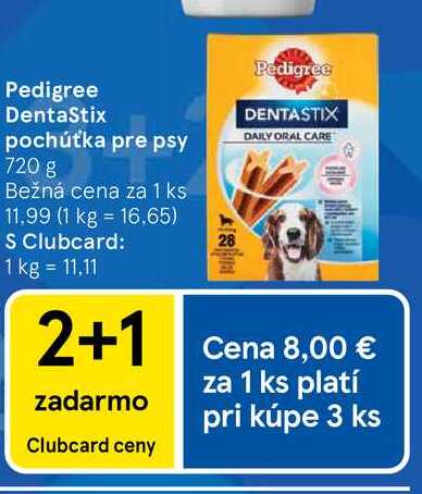 Pedigree Dentastix pochúťka pre psy 720 g