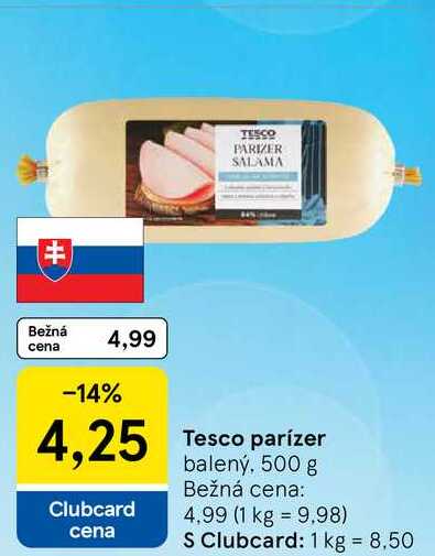 Tesco parizer balený, 500 g