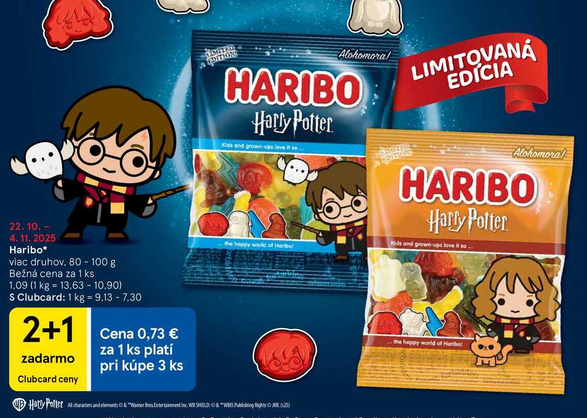 HARIBO Harry Potter viac druhov 80 - 100 g