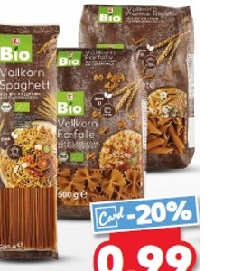 K-Bio Celozrnné cestoviny