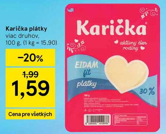 Karička plátky, 100 g
