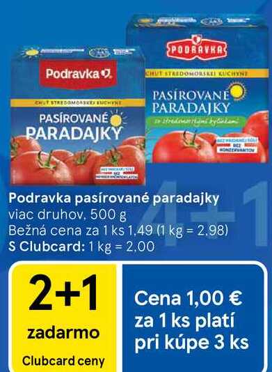 Podravka pasírované paradajky, 500 g 