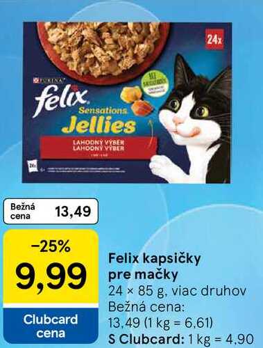 Felix kapsičky pre mačky, 24x 85 g
