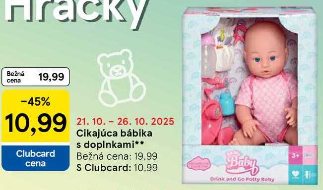 Cikajúca bábika s doplnkami