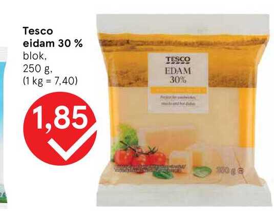 Tesco eidam 30 % blok. 250 g