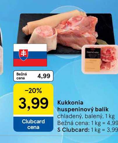 Kukkonia huspeninový balík chladený, balený, 1 kg 