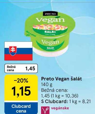 Preto Vegan šalát 140 g