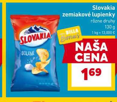 Slovakia zemiakové lupienky rôzne druhy 130 g