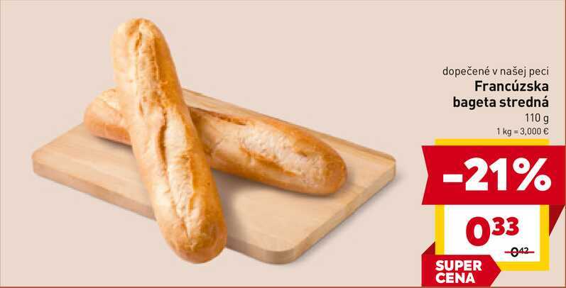 Francúzska bageta stredná 110 g 