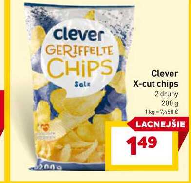 Clever X-cut chips 2 druhy 200 g