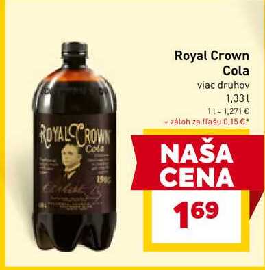 Royal Crown Cola viac druhov 1,33l