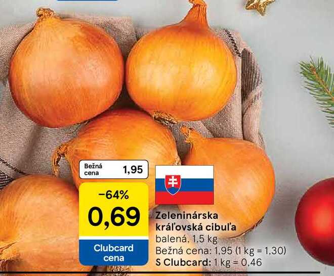 Zeleninárska kráľovská cibul'a balená, 1.5 kg