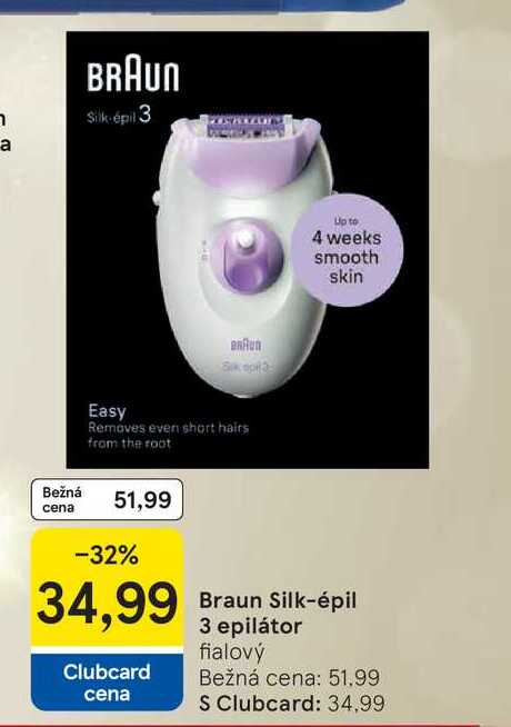 Braun Silk-épil 3 epilátor fialový