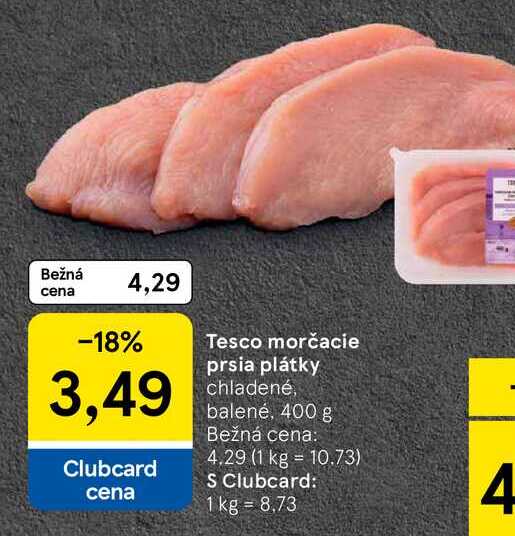 morčacie prsia plátky chladené, balené, 400 g 