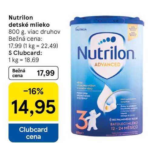 Nutrilon detské mlieko 800 g