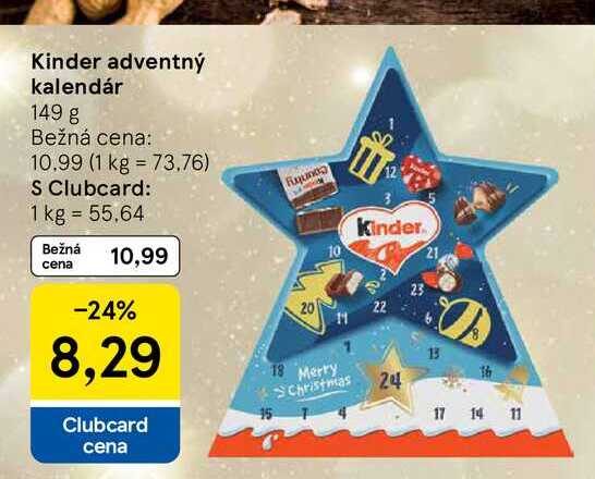 Kinder adventný kalendár 149 g