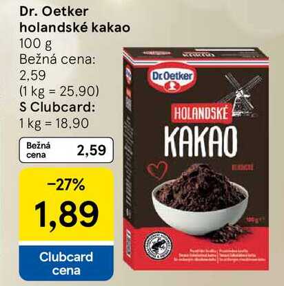 Dr. Oetker holandské kakao 100 g