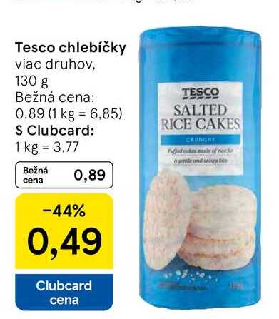 Tesco chlebíčky viac druhov, 130 g