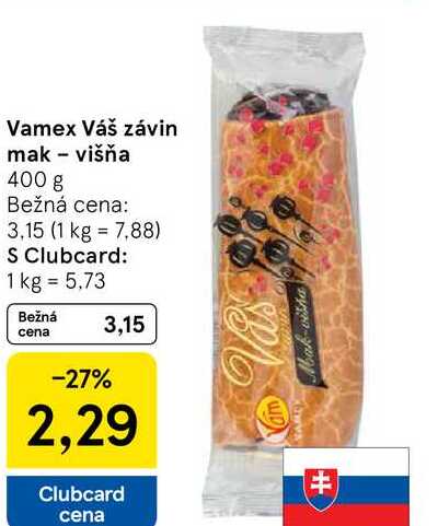 Vamex Váš závin mak-višňa 400 g 