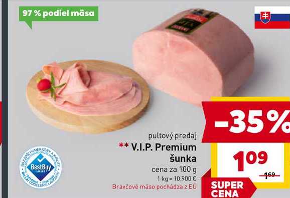 V.I.P. Premium šunka 100 g 