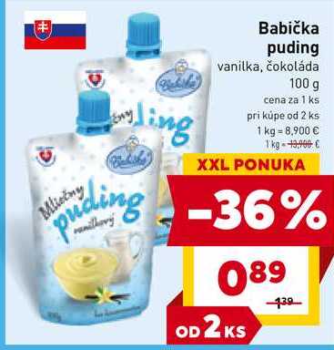 Babička puding vanilka, čokoláda 100 g