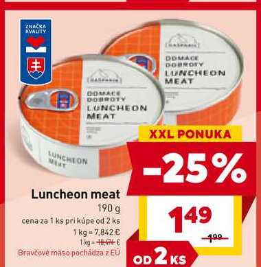 Luncheon meat 190 g 