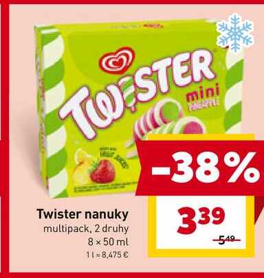 Twister nanuky multipack, 2 druhy 8 x 50 ml