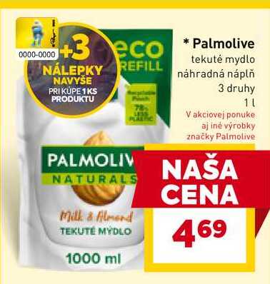 Palmolive tekuté mydlo náhradná náplň 1l