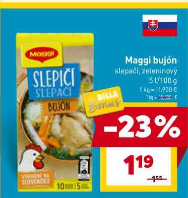 Maggi bujón slepačí, zeleninový 5 l/100 g